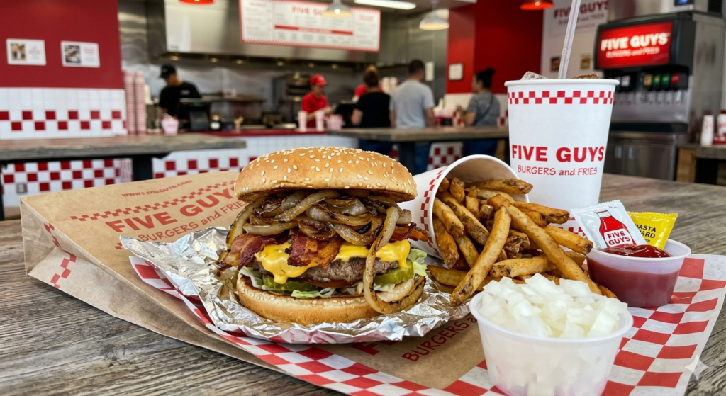 Grilled onions Five Guys